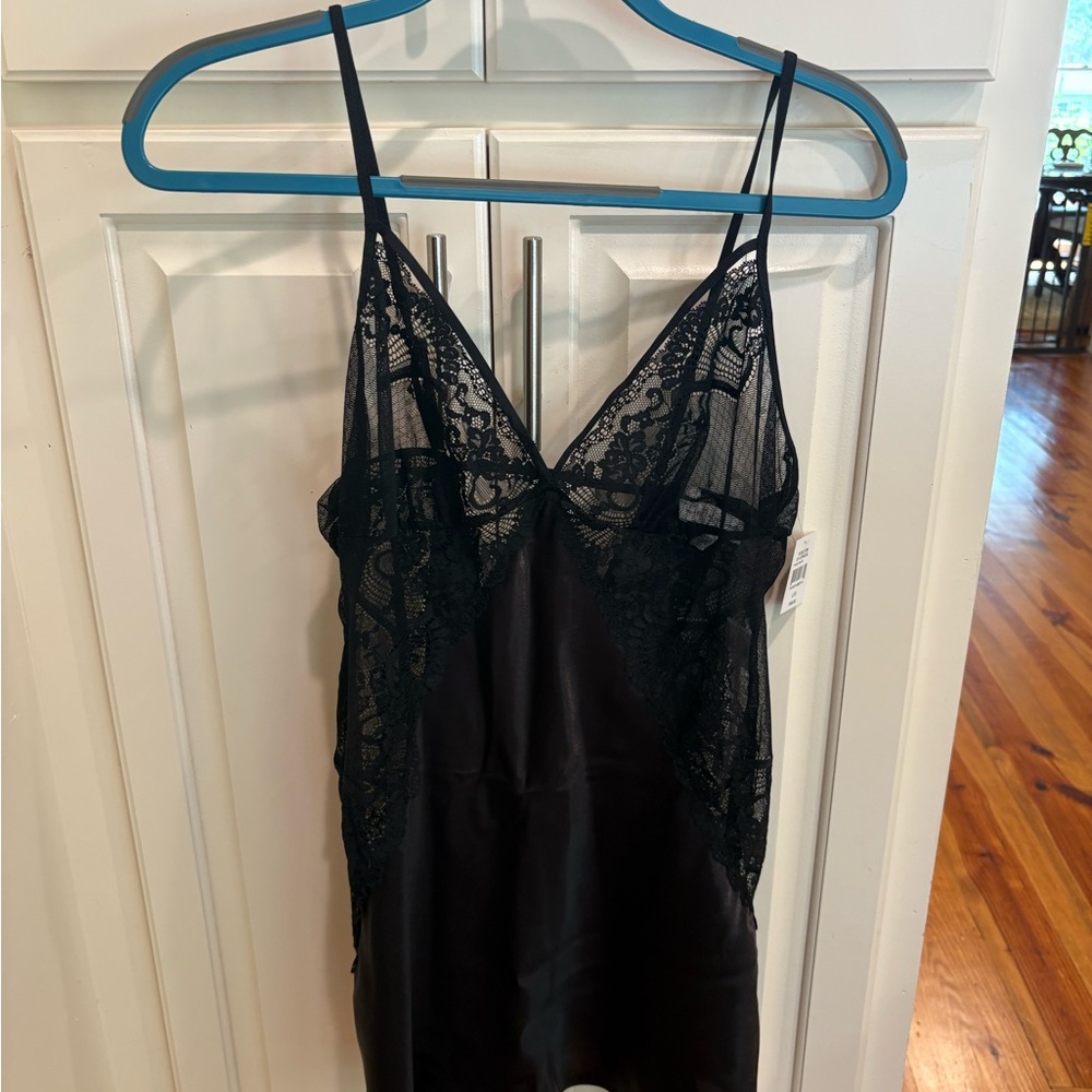 Elegant Black Lace Slip Dress